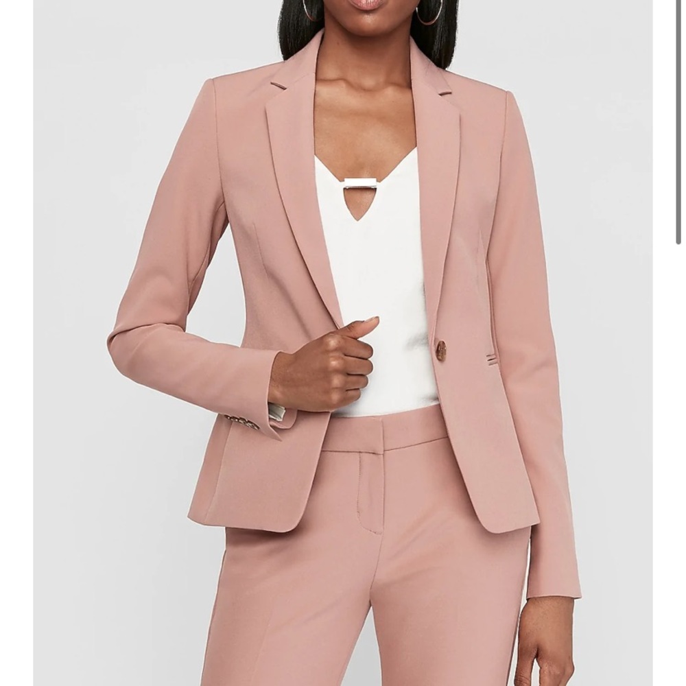 Express one button rose blazer